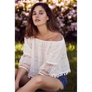 Tularosa Alex Luster Cream Lace Top